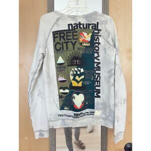 FreeCity RARE Natural History Museum 2009 Print Sweatshirt Size M